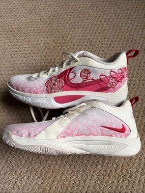 Youth Nike Zoom Freak 6 NRG Coconut Milk Aster Pink Basketball Sneakers, 6.5